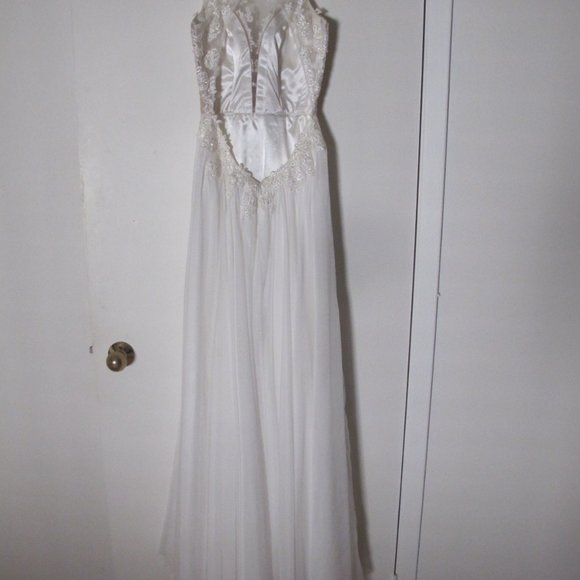 La Femme White Full Length Gown from Edith's Haute Couture - Picture 8 of 12